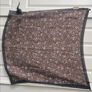 Chan Luu Leopard Print Silk Scarf in Brown and Black